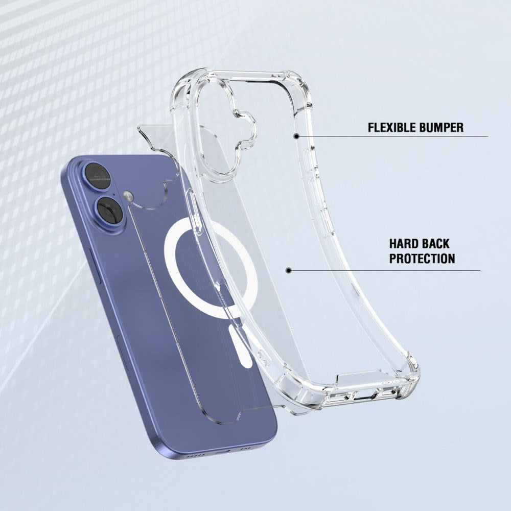 iPhone 17 4Smarts IBIZA Hybrid Deksel - MagSafe Kompatibelt - Gjennomsiktig