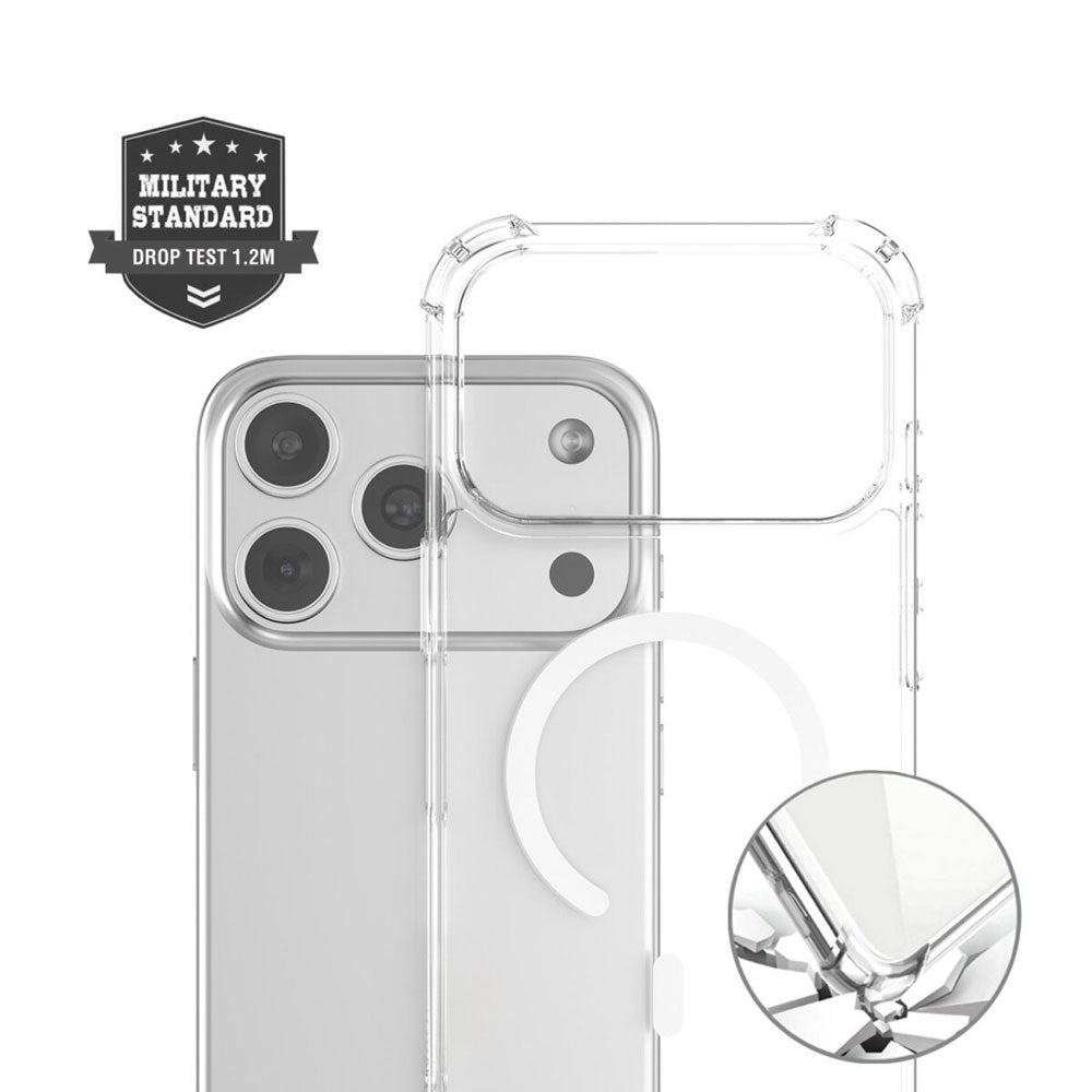iPhone 17 Pro Max 4Smarts IBIZA Hybrid Deksel - MagSafe Kompatibelt - Gjennomsiktig