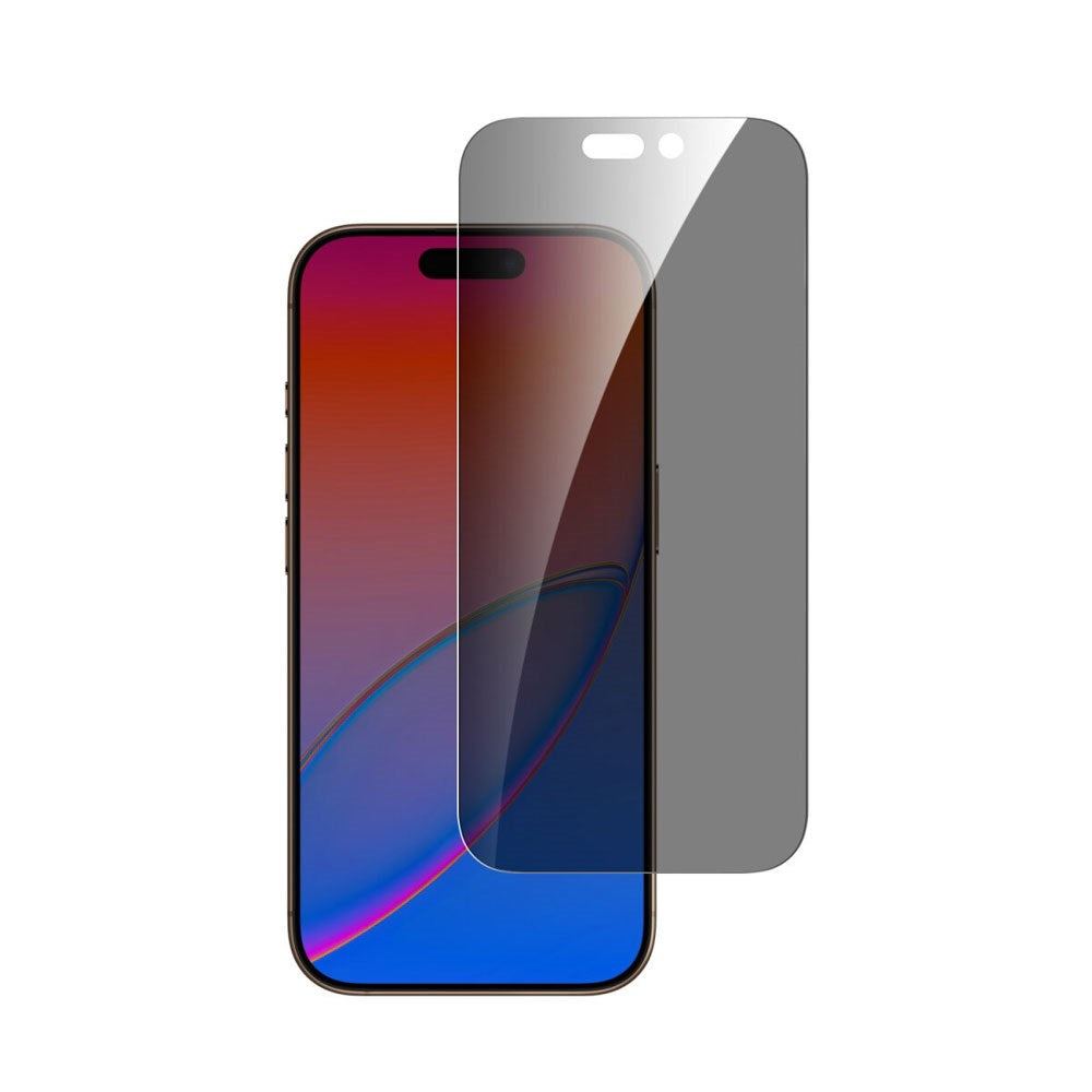 iPhone 17 4Smarts Second Glass Skjermbeskytter med Monteringsramme - Privacy Funksjon - Gjennomsiktig