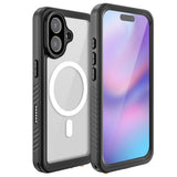 iPhone 17 4Smarts Vanntett 360 Deksel - MagSafe Kompatibelt - Gjennomsiktig / Svart