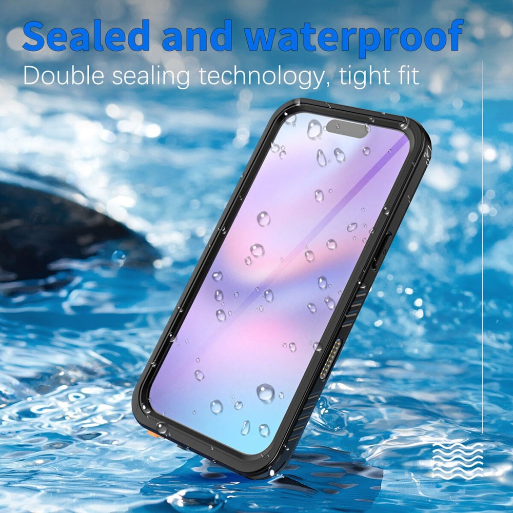 iPhone Air 4Smarts Vanntett 360 Deksel - MagSafe Kompatibelt - Gjennomsiktig / Svart