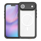iPhone Air 4Smarts Vanntett 360 Deksel - MagSafe Kompatibelt - Gjennomsiktig / Svart