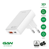 4smarts FlatPlug 20W Vegglader med 1 x USB-C 1 x USB-A - Hvit