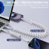 4smarts 240W USB-C til USB-C Kabel – 50 cm – Hvit