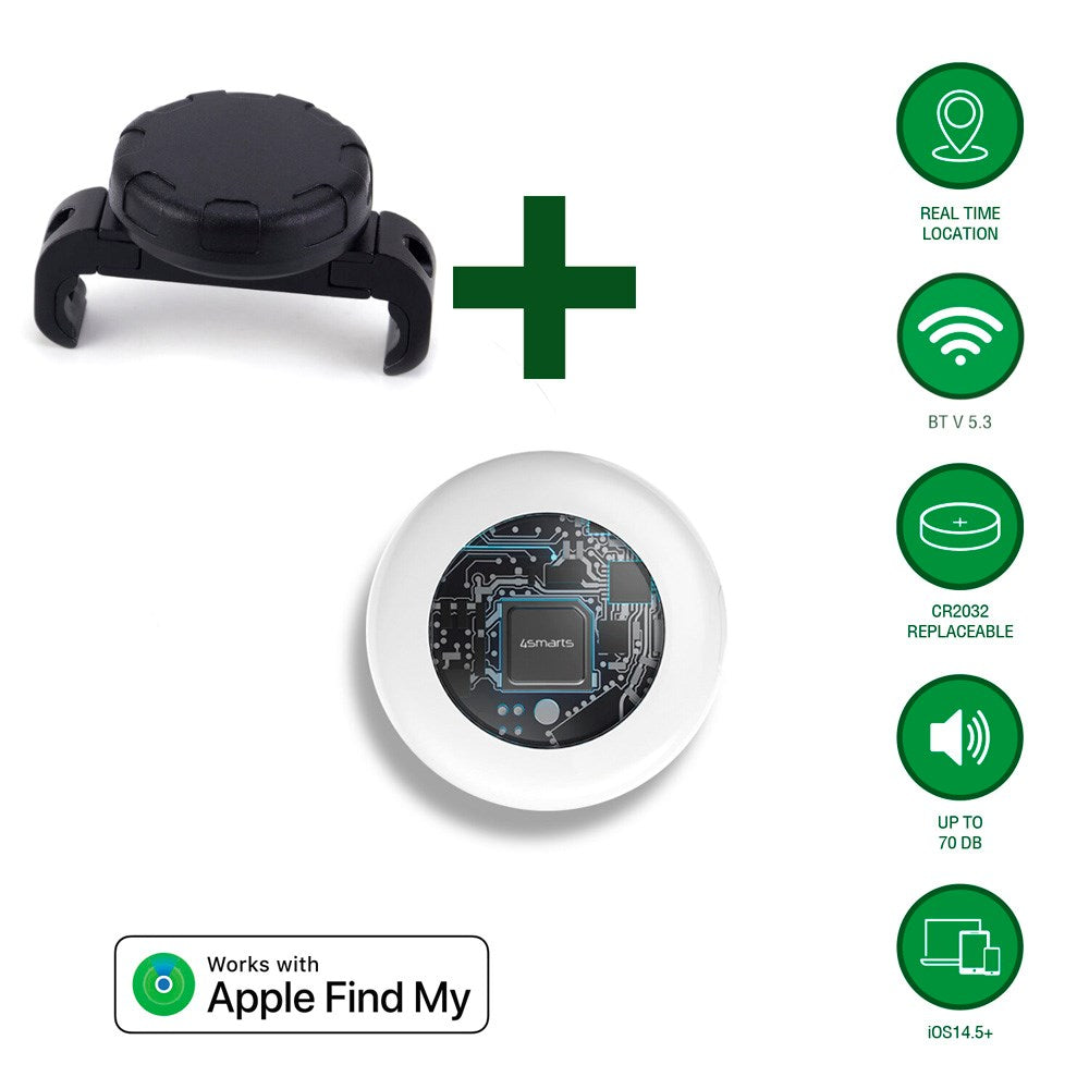 4smarts SkyTag GPS Tracker m. Sadelklemme – Hvit