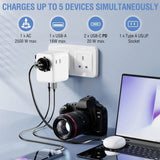4smarts Nomad Universal Reiseadapter 20W med 2 x USB-C & 1 x USB-A - Hvit