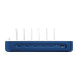 4smarts Ladestasjon m. 9 Lademuligheter - 5x USB-C Kabel & 1x 4-i-1 Multikabel - 100W - Blå
