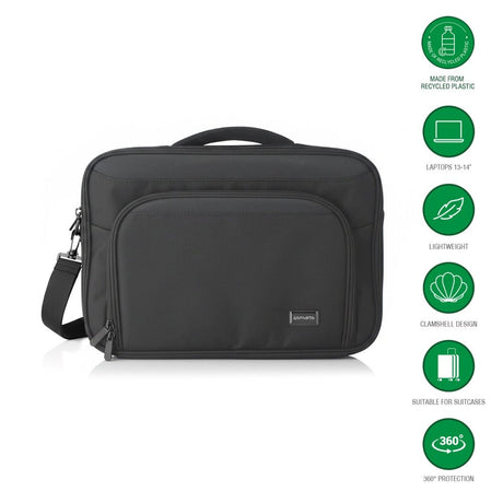 4smarts Eco Clamshell Datamaskinveske – 13–14" – Svart