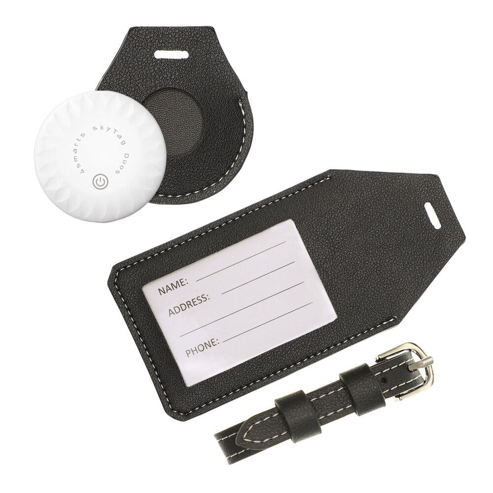 4smarts SkyTag GPS-Tracker inkl. Bagasjelapp - Apple Find My & Android Find Hub - Hvit / Svart