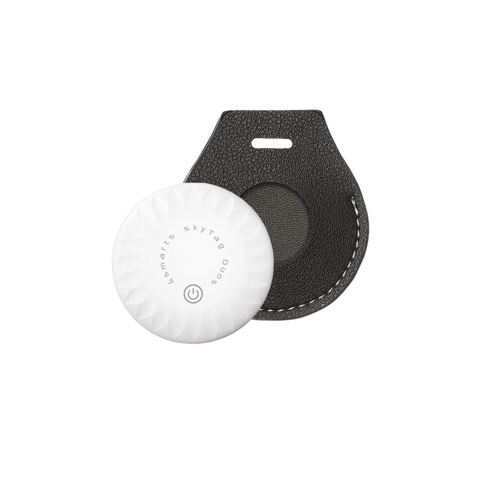 4smarts SkyTag GPS-Tracker inkl. Bagasjelapp - Apple Find My & Android Find Hub - Hvit / Svart