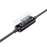4smarts ScreenCord 240W USB-C til USB-C Kabel med Innebygd Skjerm - 1,2m - Svart