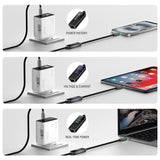 4smarts ScreenCord 240W USB-C til USB-C Kabel med Innebygd Skjerm - 1,2m - Svart