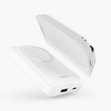 Vonmählen Allroundo Pro Magnetisk Powerbank 10.000mAh med USB-C 60 cm Kabel, Mikro-USB og USB-A Adapter - MagSafe Kompatibel - Hvit