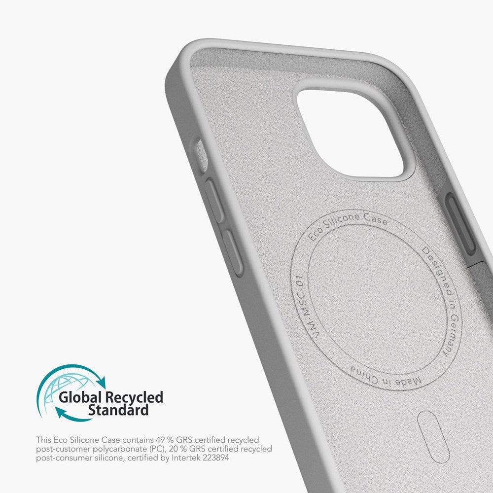 Vonmählen iPhone 14 Eco Silikon Deksel - MagSafe Kompatibel - Grå