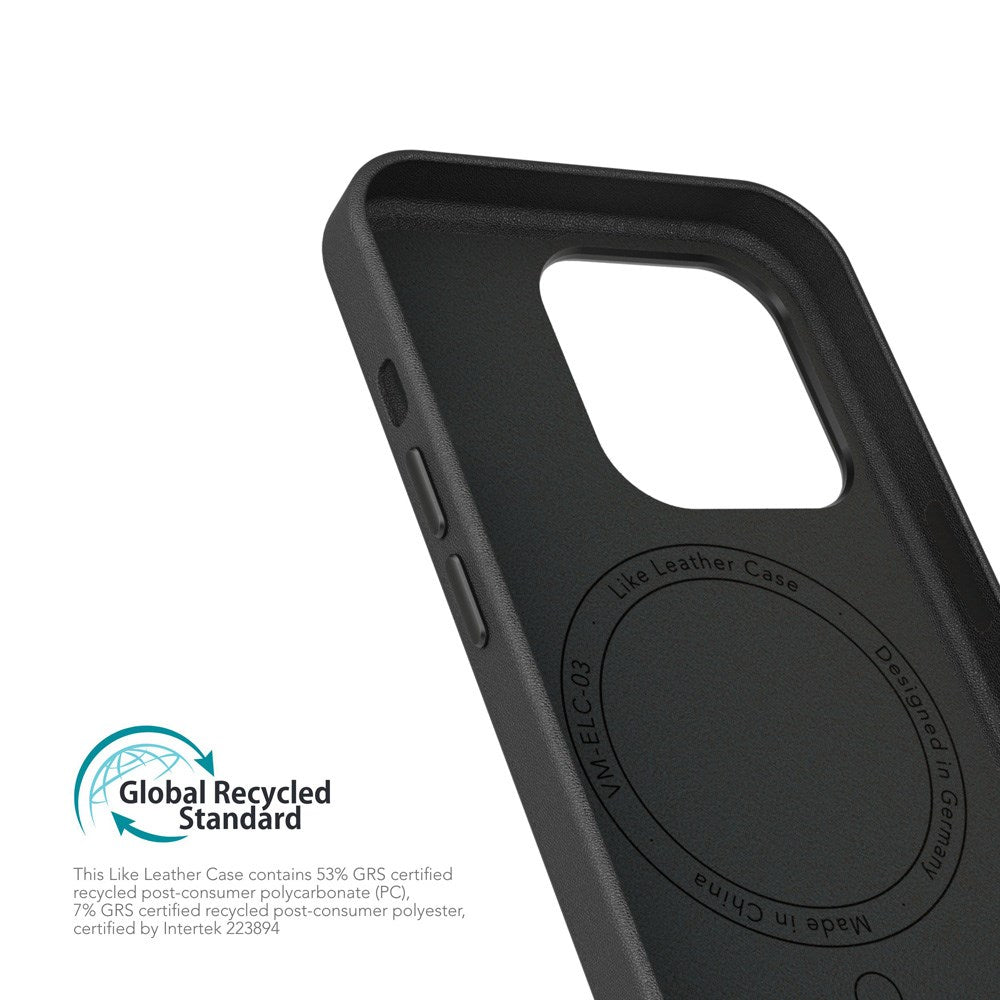 Vonmählen iPhone 16 Pro Max Like Leather Deksel - MagSafe Kompatibel - Black