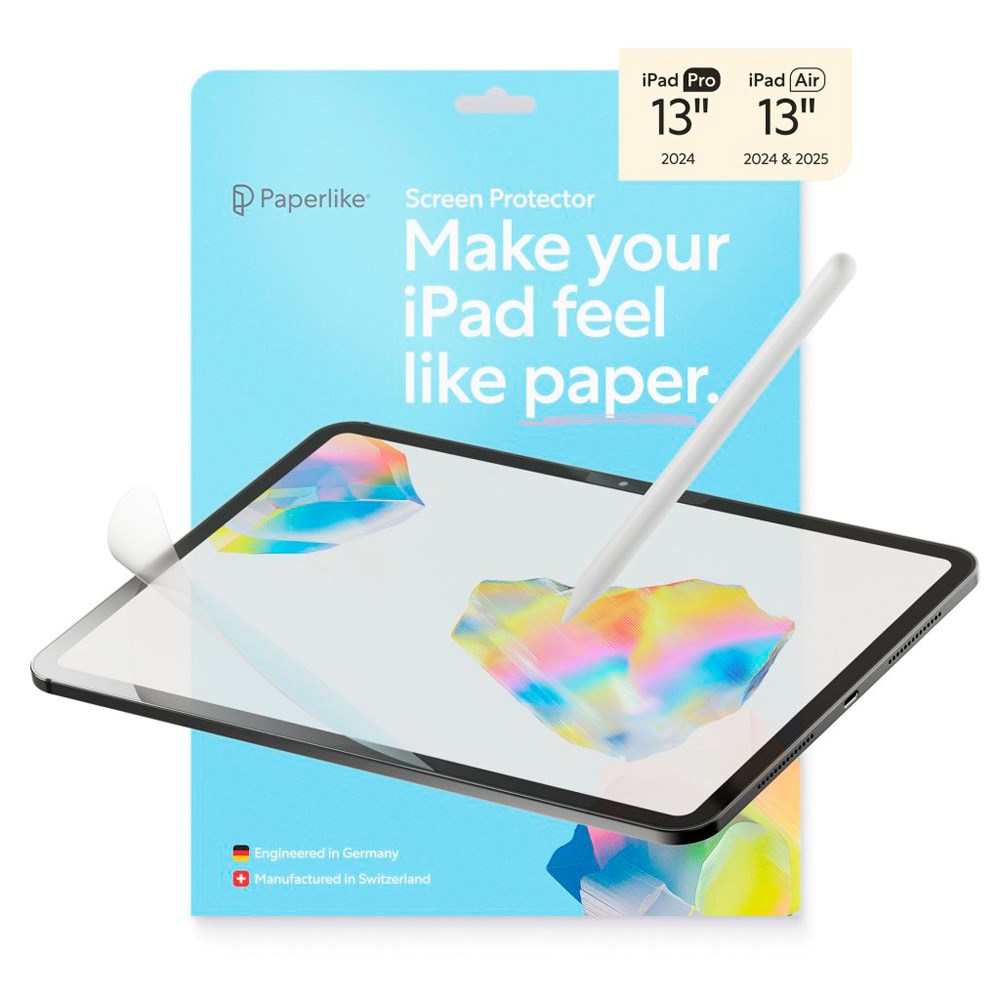 iPad Air 13" (2026 / 2025 / 2024) / Pro 13" (2025 / 2024) Paperlike 3 Skjermbeskytter - 2 stk - Gjennomsiktig