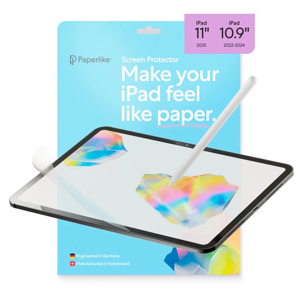 iPad 11" (2025) / 10.9" (2024 / 2022) Paperlike 3 Skjermbeskytter - 2 stk - Gjennomsiktig