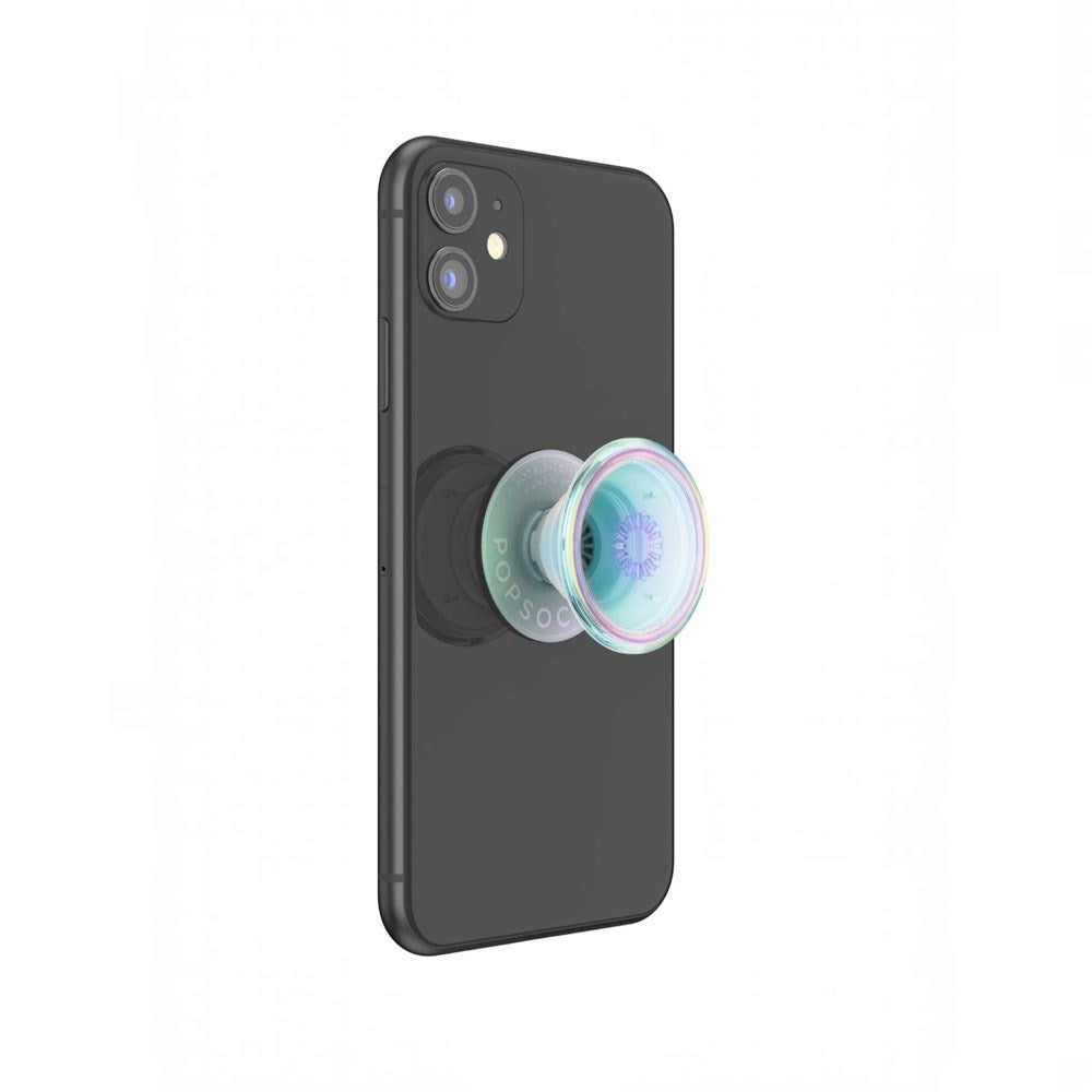 POPSOCKETS PopGrip Avtagbart Grep med Stativfunksjon - Clear Iridescent
