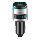 4smarts Media & Assist 2 - Bluetooth FM-Transmitter & Billader med USB-C (PD) / USB-A - Sølv