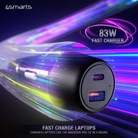 4smarts VoltRoad 83W PD Bil Lader - USB-C & USB-A - Svart