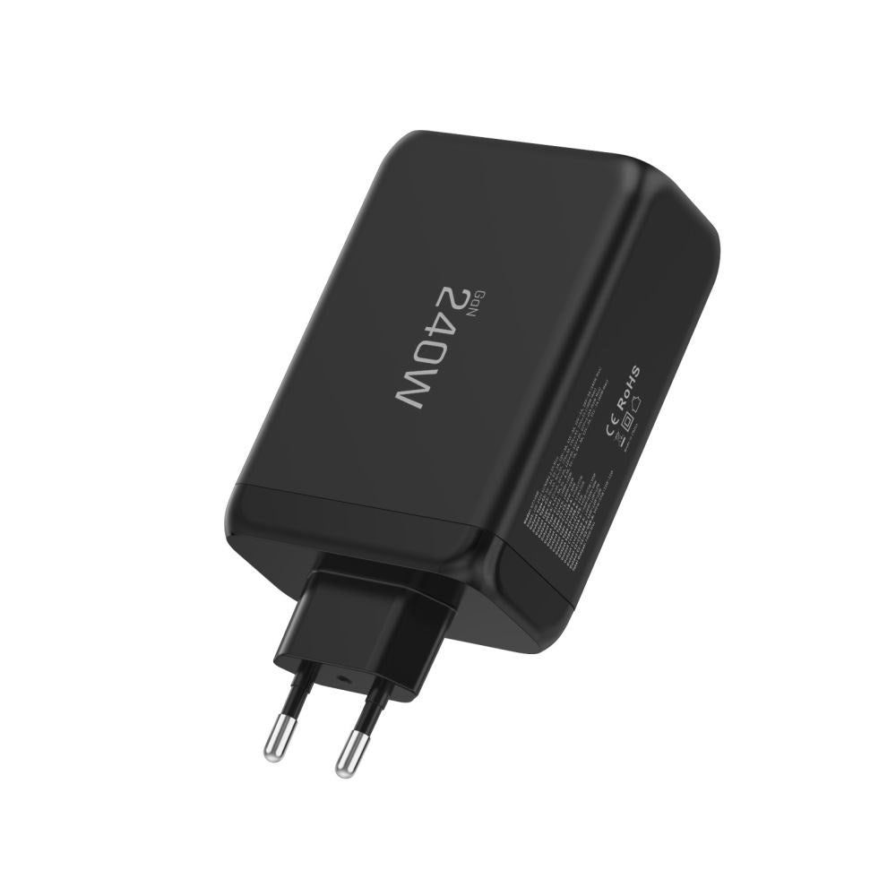 Tech-Protect 240W Vegglader m. 3x USB-C & 1x USB-A - Svart