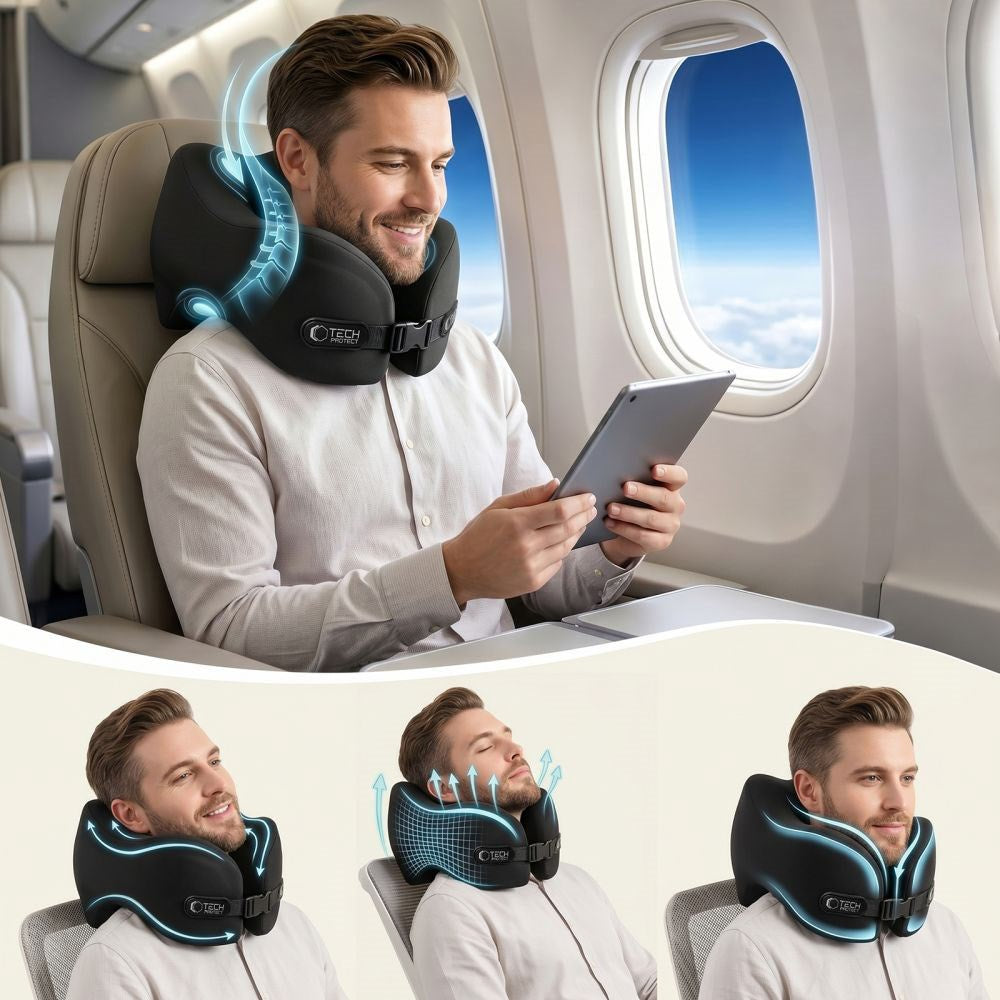 Tech-Protect ComfortRest Reise Nakkepute - Svart