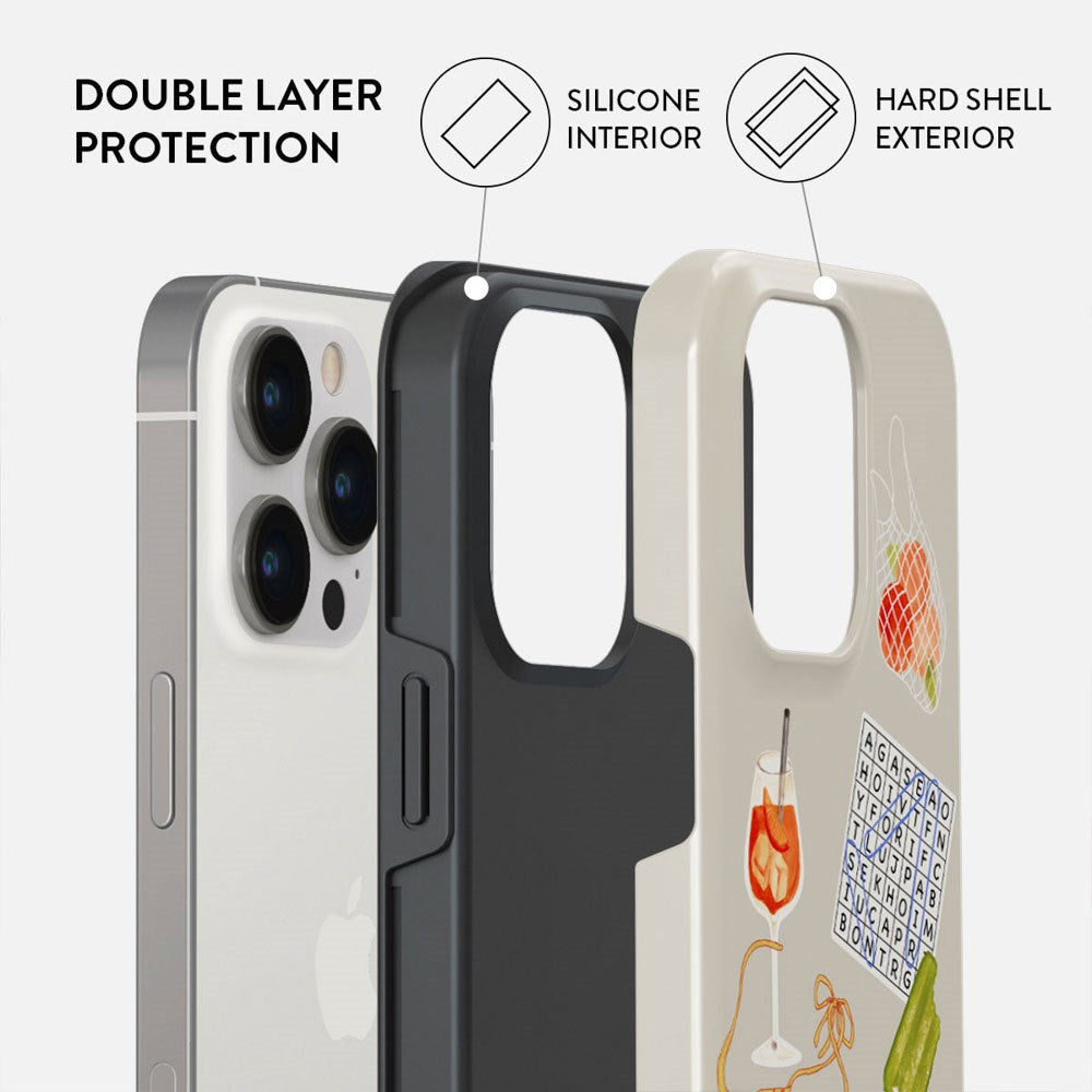 Burga iPhone 14 Pro Tough Fashion Deksel - Seaside Muse