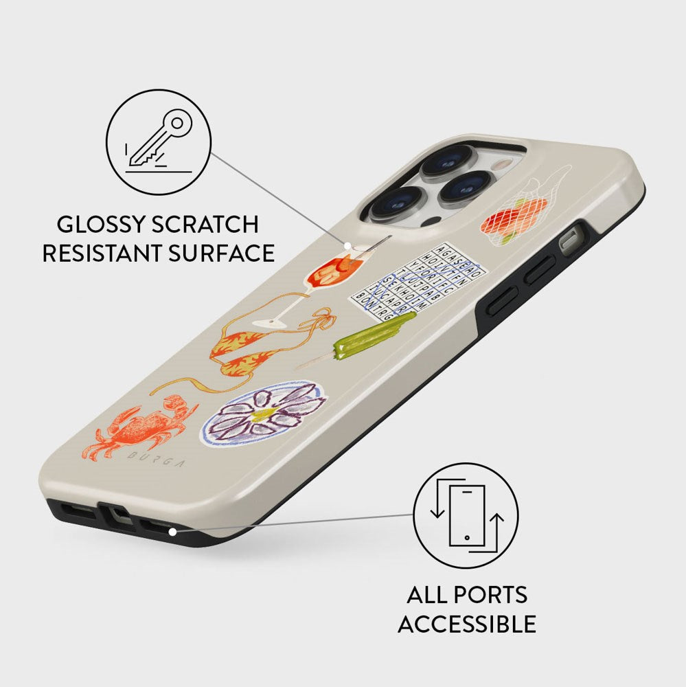Burga iPhone 14 Pro Tough Fashion Deksel - Seaside Muse