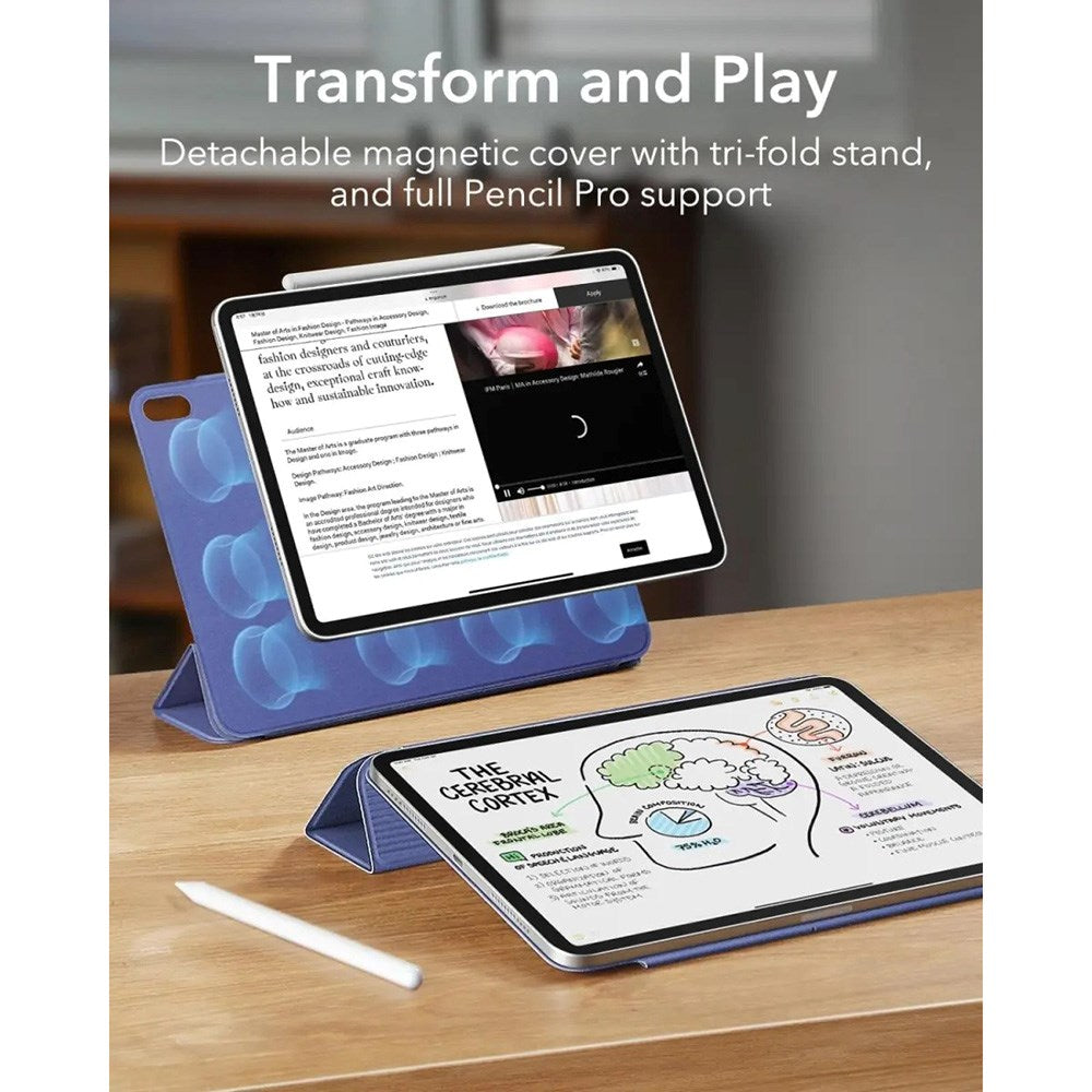 ESR iPad Air 11" (2026 / 2025 / 2024) / Air (2022 / 2020) Rebound Magnetic Flip Deksel - Blå