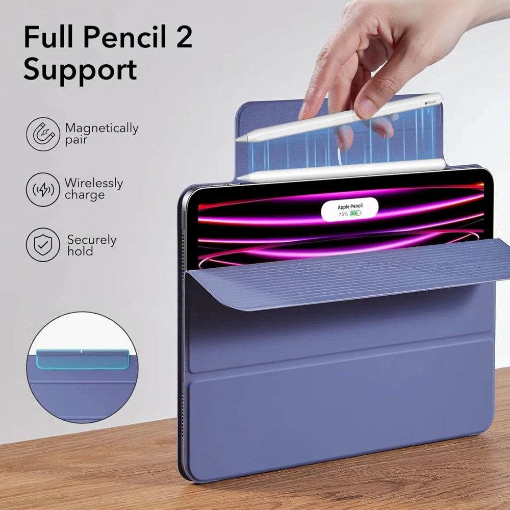 ESR iPad Pro 12.9" (2022 / 2021 / 2020) Rebound Magnetic Flip Deksel - Lilla