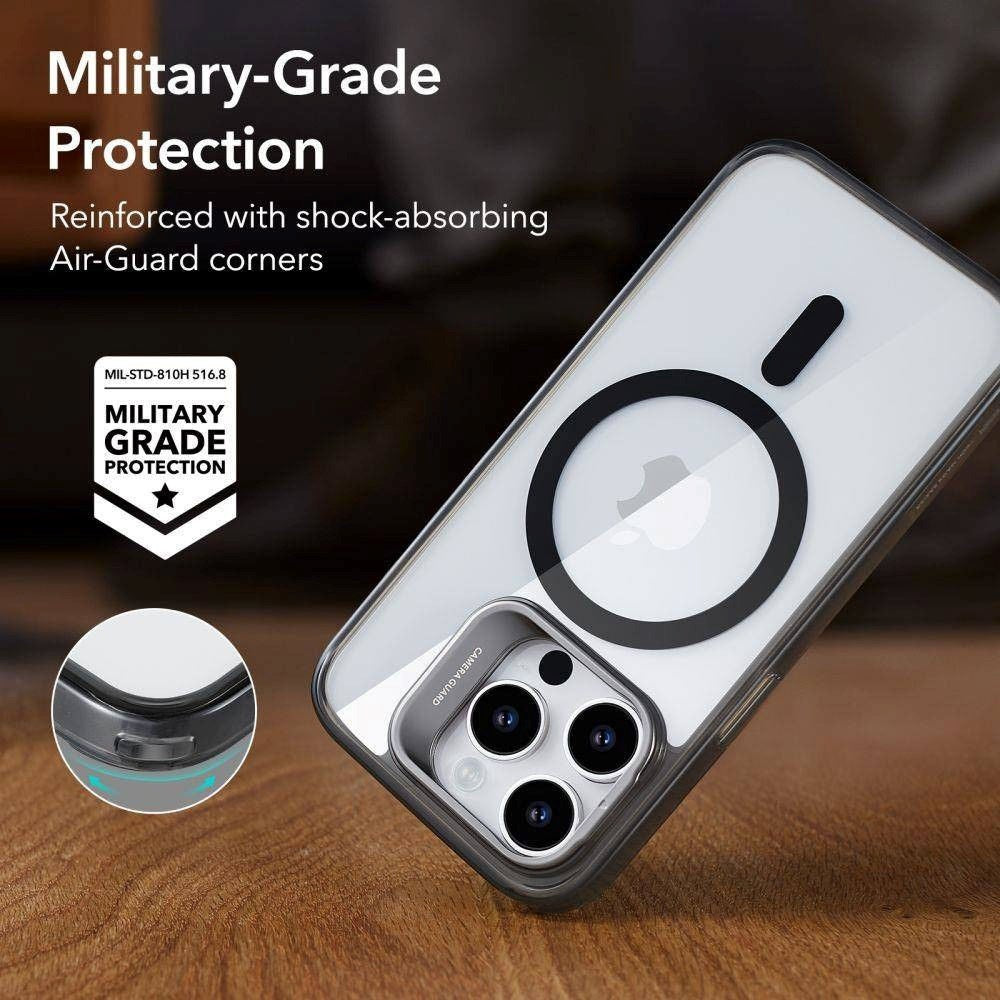 ESR iPhone 14 Pro Classic Hybrid Deksel m. Kickstand - MagSafe Kompatibel - Gjennomsiktig / Svart