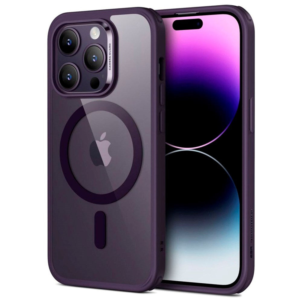 ESR iPhone 14 Pro Classic Hybrid Deksel - MagSafe Kompatibel - Gjennomsiktig / Lilla