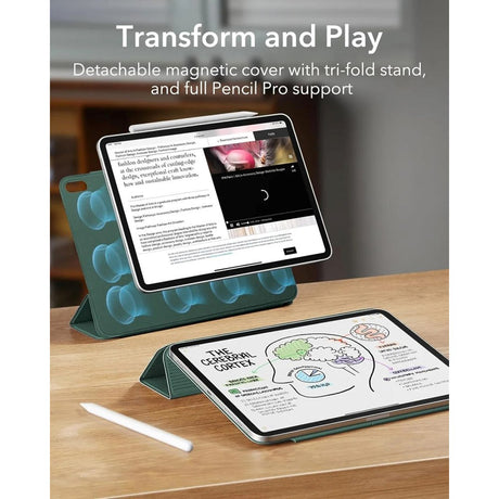 ESR iPad Air 11" (2026 / 2025 / 2024) / Air 10.9" (2022 / 2020) / Pro 11" (2018) Rebound Magnetic Flip Deksel - Grønn