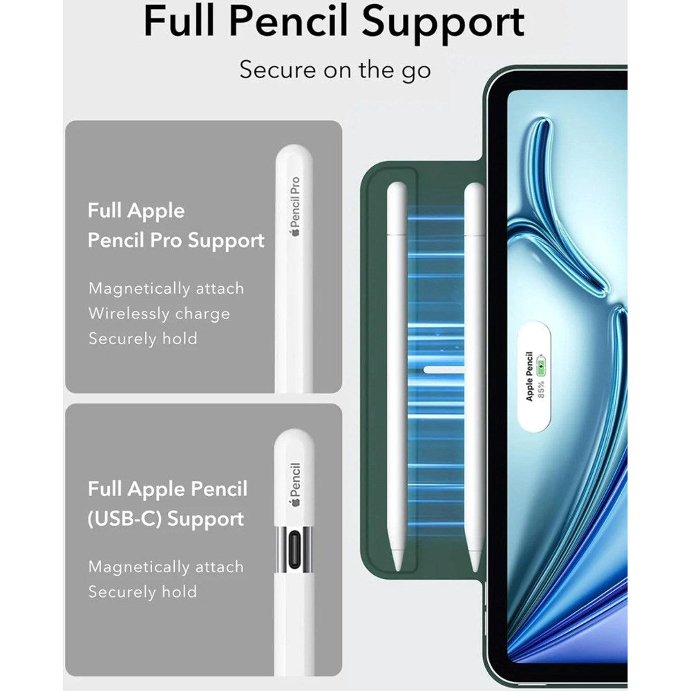 ESR iPad Air 11" (2026 / 2025 / 2024) / Air 10.9" (2022 / 2020) / Pro 11" (2018) Rebound Magnetic Flip Deksel - Grønn