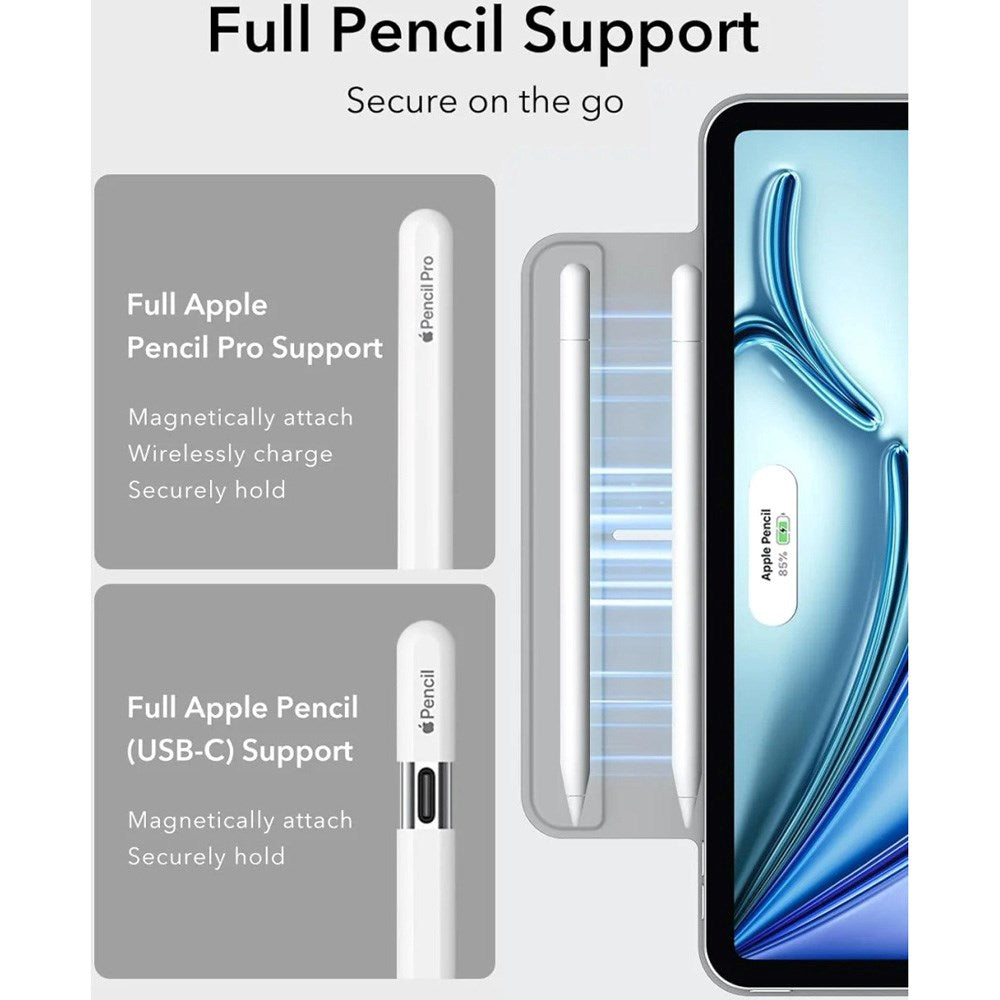 ESR iPad Air 11" (2026 / 2025 / 2024) / Air 10.9" (2022 / 2020) / Pro 11" (2018) Rebound Magnetic Flip Deksel - Grå
