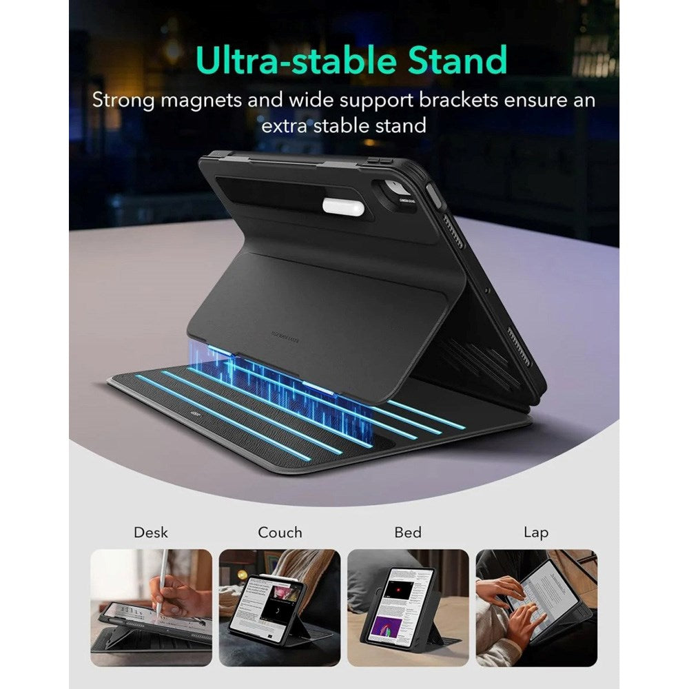 ESR iPad Air 11" (2026 / 2025 / 2024) / Air 10.9" (2022 / 2020) Shift Flip Deksel med Avtakbart Deksel - Svart