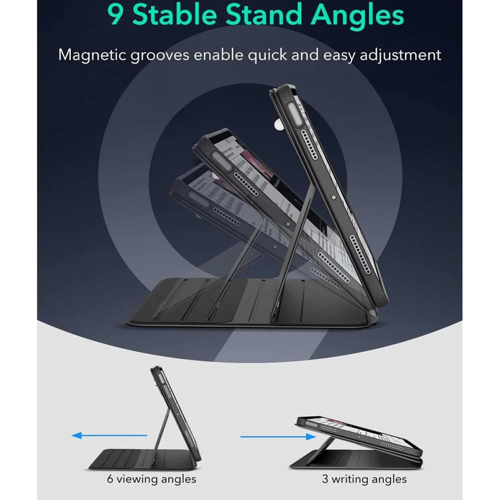 ESR iPad Air 11" (2026 / 2025 / 2024) / Air 10.9" (2022 / 2020) Shift Flip Deksel med Avtakbart Deksel - Svart