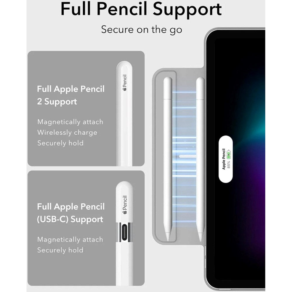 ESR iPad Air 13" (2026 / 2025 / 2024) / Pro 12.9" (2022 / 2021 / 2020) Rebound Magnetic Flip Deksel - Grå