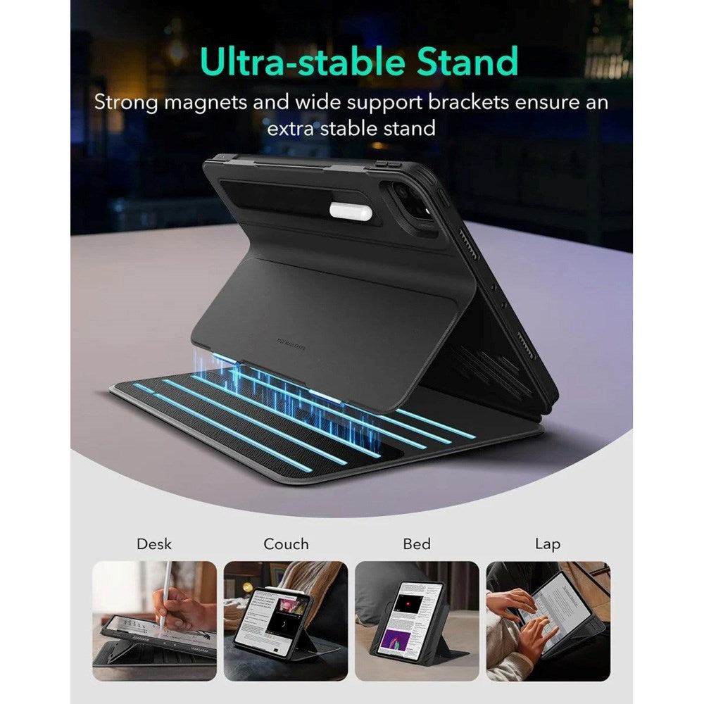 ESR iPad Air 13" (2026 / 2025 / 2024) Shift Flip Deksel med Avtakbart Deksel - Svart