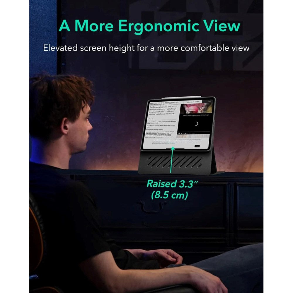 ESR iPad Air 13" (2026 / 2025 / 2024) Shift Flip Deksel med Avtakbart Deksel - Svart