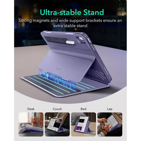 ESR iPad Air 13" (2026 / 2025 / 2024) Shift Flip Deksel med Avtakbart Deksel - Lilla