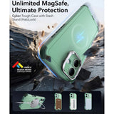ESR iPhone 16 Cyber Armor Deksel med Kickstand - MagSafe Kompatibel - Grønn