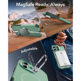 ESR iPhone 16 Cyber Armor Deksel med Kickstand - MagSafe Kompatibel - Grønn