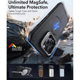 ESR iPhone 16 Pro Cyber Armor Deksel med Kickstand - MagSafe Kompatibel - Svart