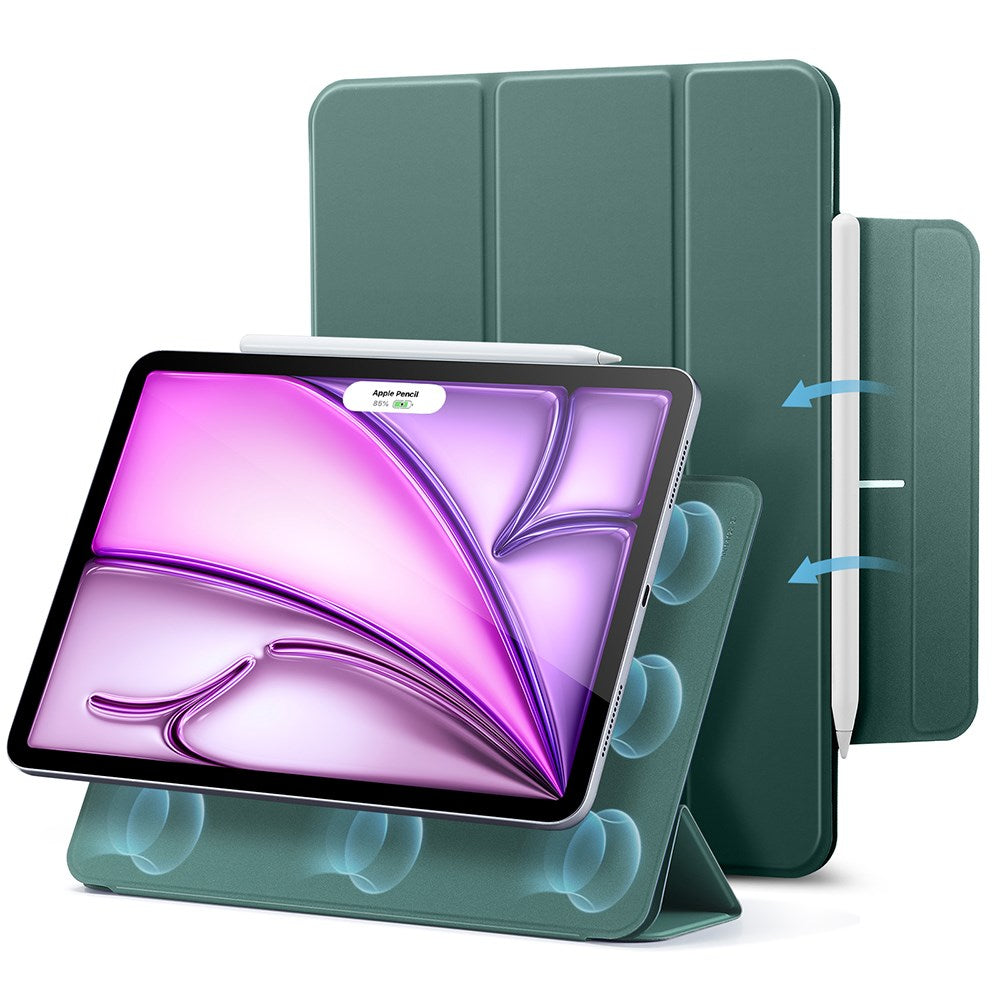 ESR iPad Air 13" (2026 / 2025 / 2024) Rebound Magnetic Flip Deksel - Grønn