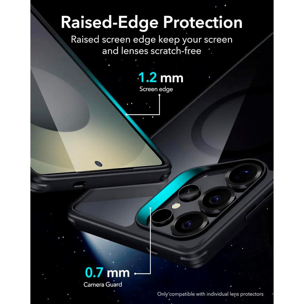 ESR Samsung Galaxy S25 Ultra Classic Hybrid Deksel - MagSafe Kompatibel - Gjennomsiktig / Svart