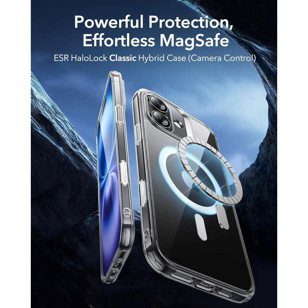 ESR iPhone 16 Classic Hybrid Deksel med Camera Control-Knapp - MagSafe Kompatibel - Gjennomsiktig