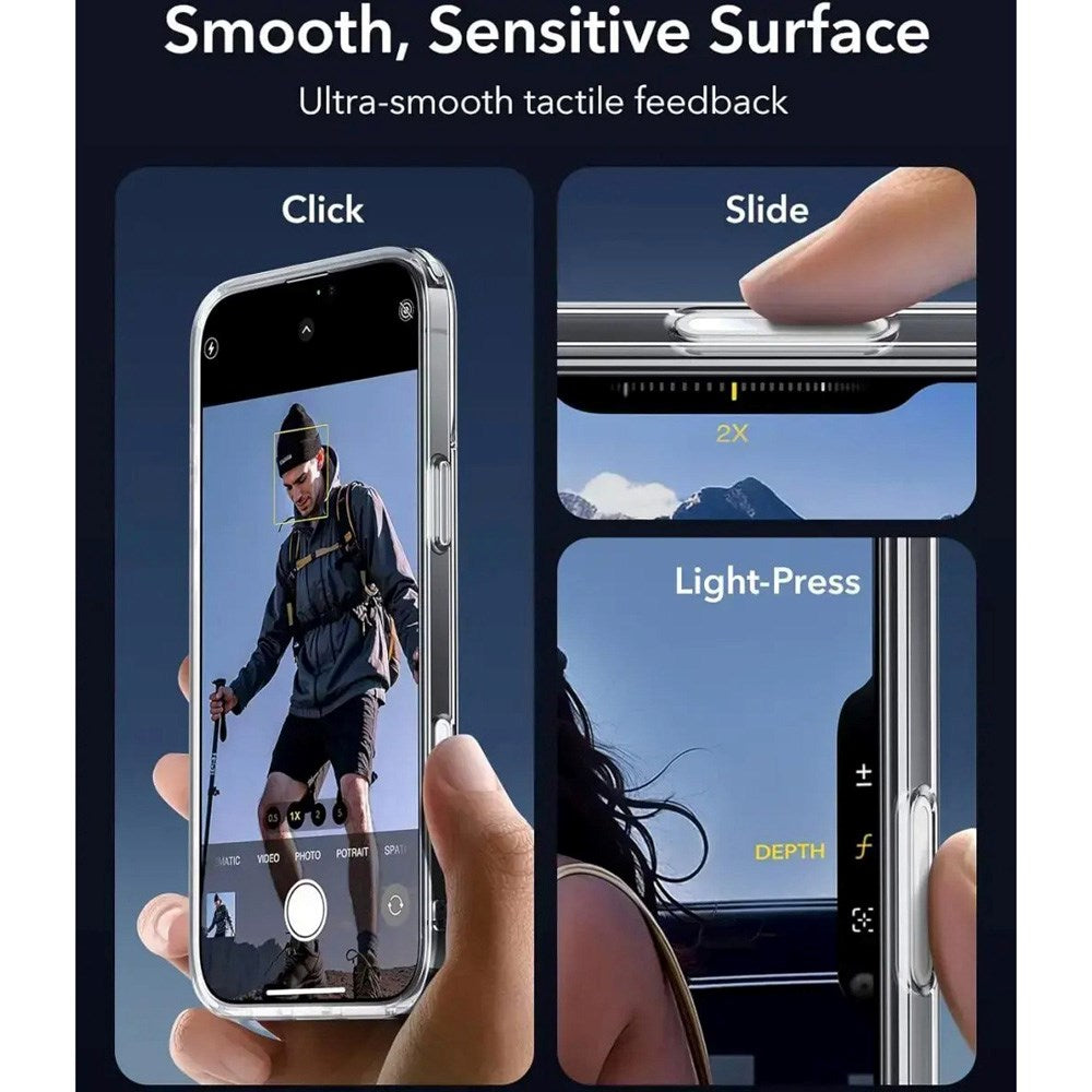ESR iPhone 16 Pro Max Classic Hybrid Deksel med Camera Control-Knapp - MagSafe Kompatibel - Gjennomsiktig