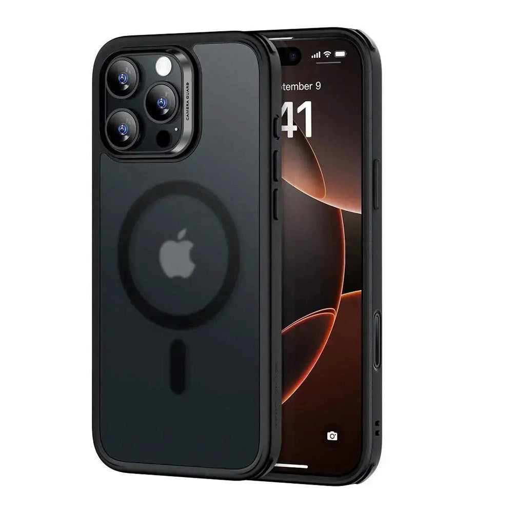 ESR iPhone 16 Pro Max Classic Hybrid Deksel med Camera Control-Knapp - MagSafe Kompatibel - Matt Gjennomsiktig / Svart