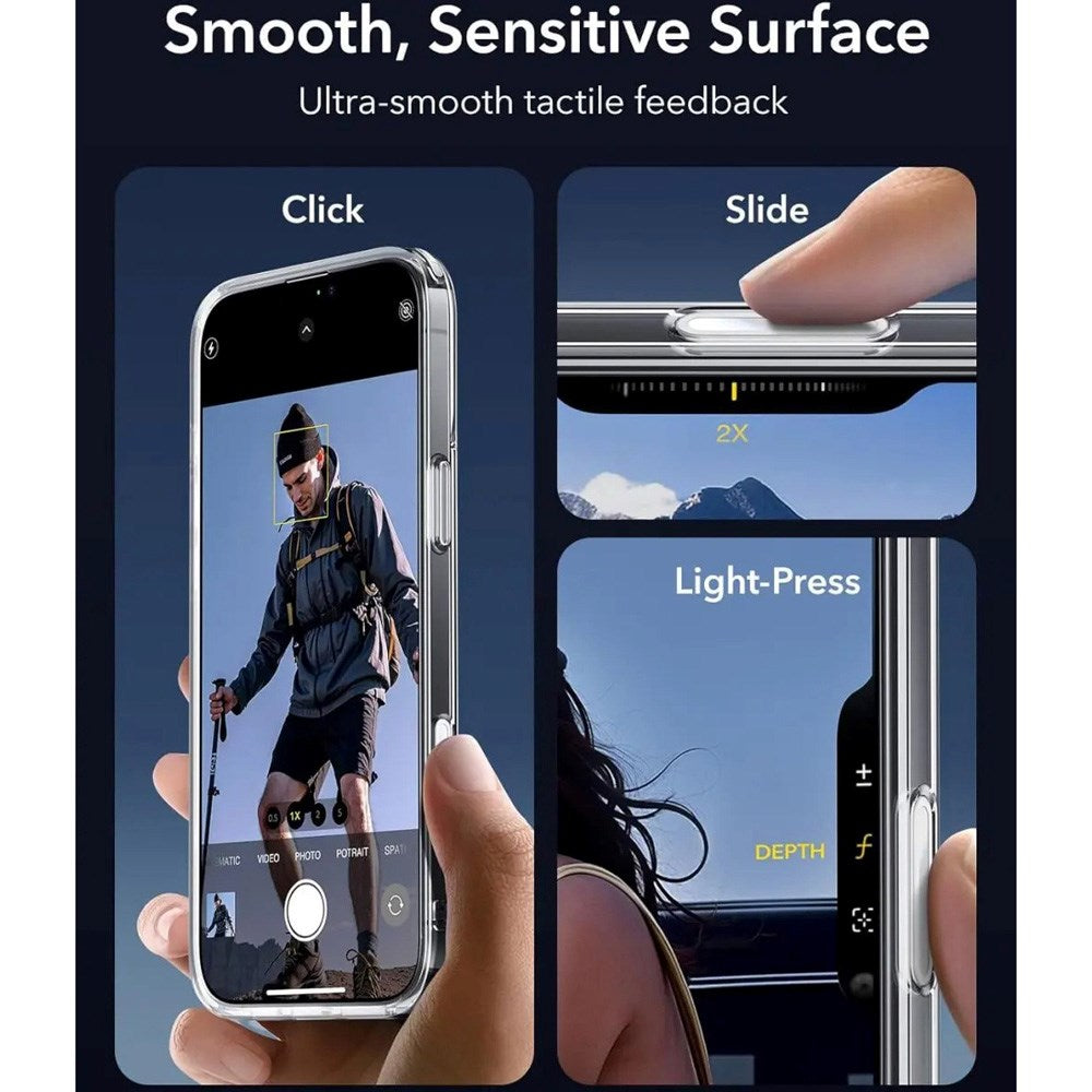 ESR iPhone 16 Pro Classic Hybrid Deksel med Camera Control-Knapp - MagSafe Kompatibel - Gjennomsiktig